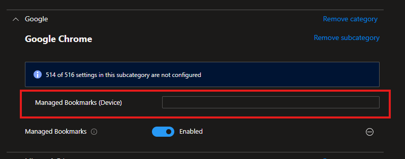 xml bookmarks intune
