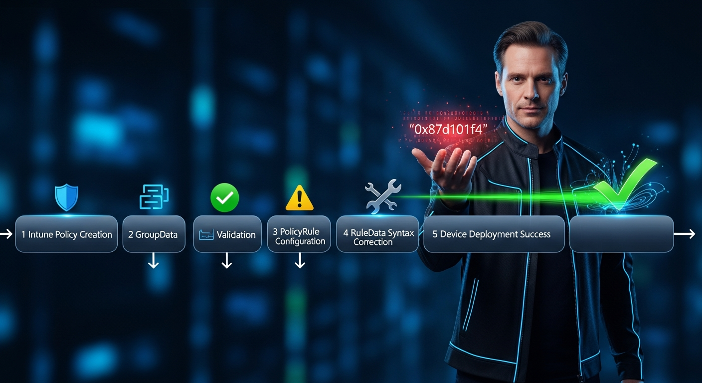 Fix Intune Device Control PolicyRule RuleData Error 0x87d101f4
