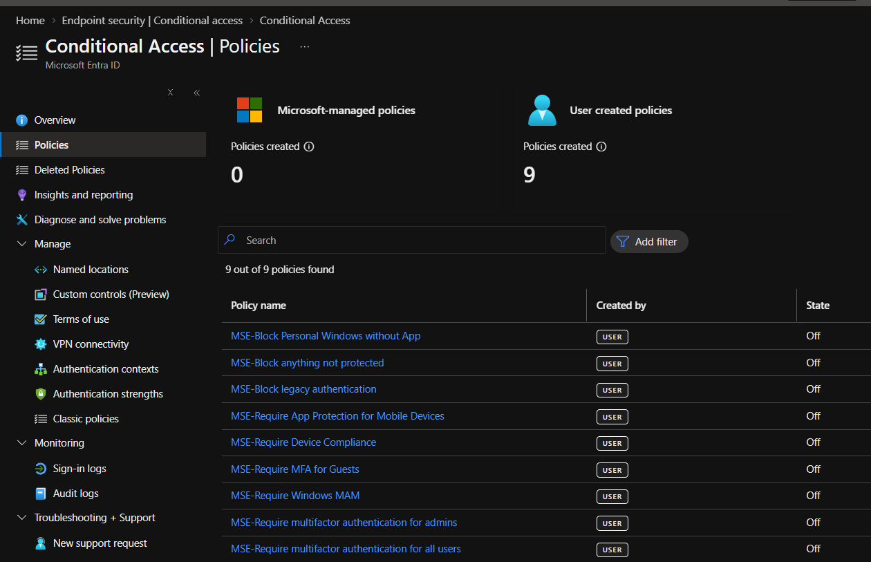 MFA Conditional Access