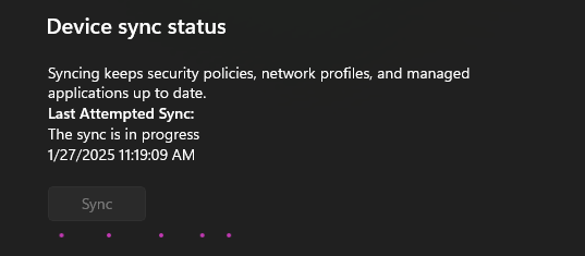 sync intune
